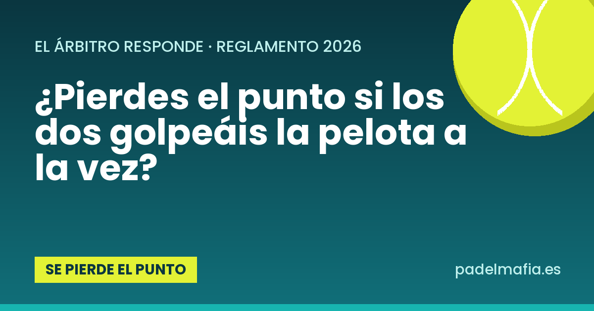 ¿Pierdes el punto si los dos golpeáis la pelota a la vez?
